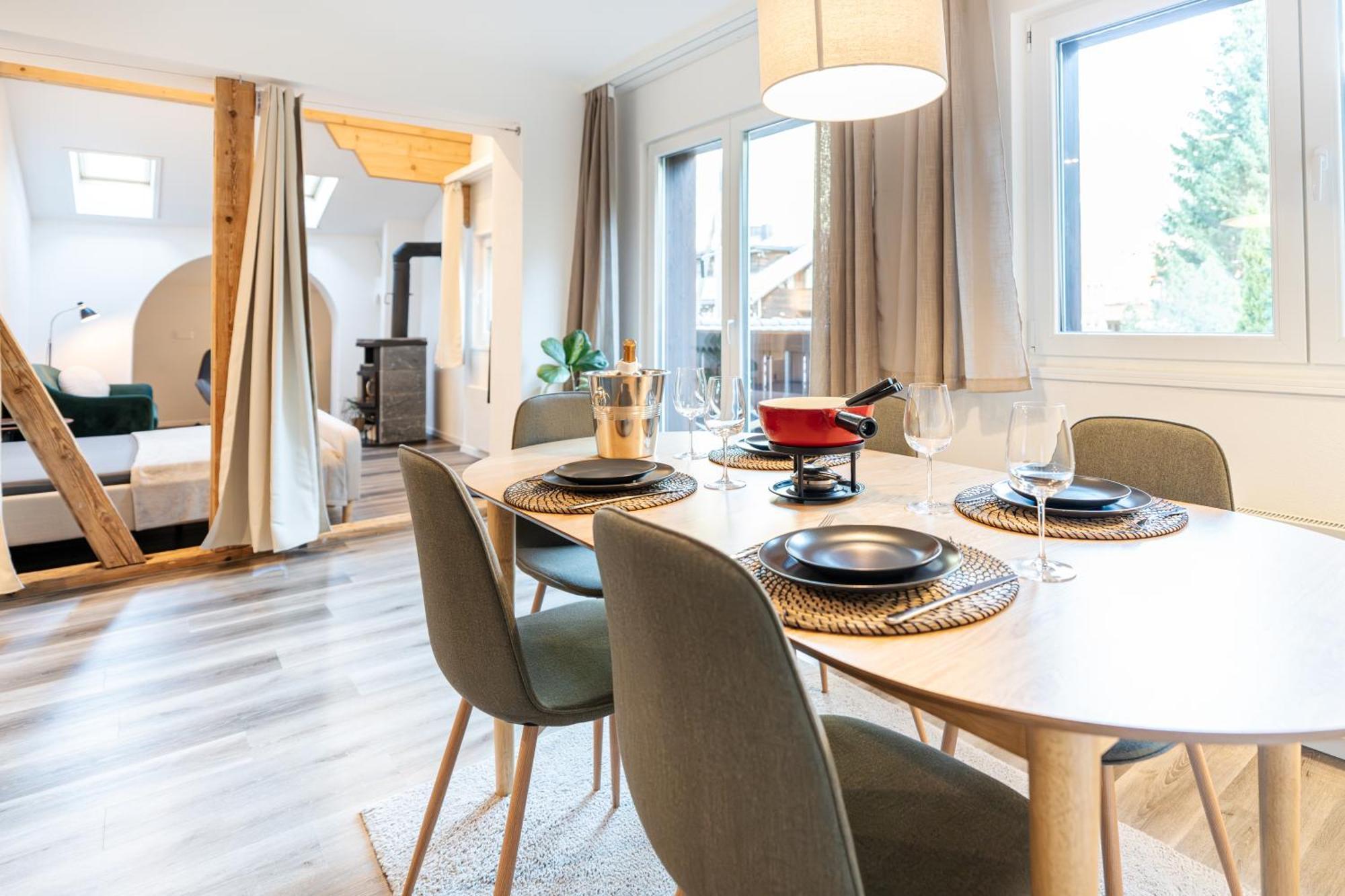 Bellevue & Classy Mountain View Apartment Кандерстег Екстериор снимка